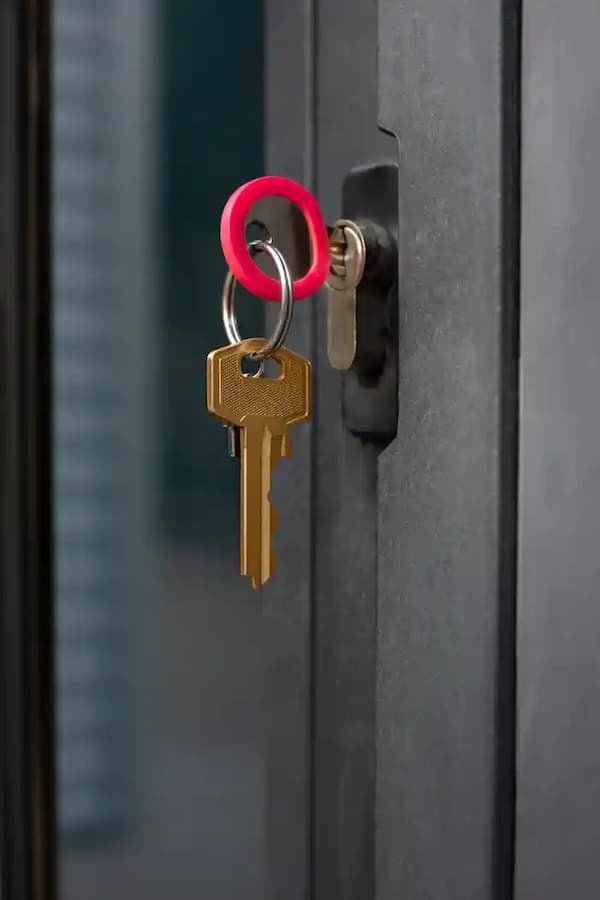 key on door