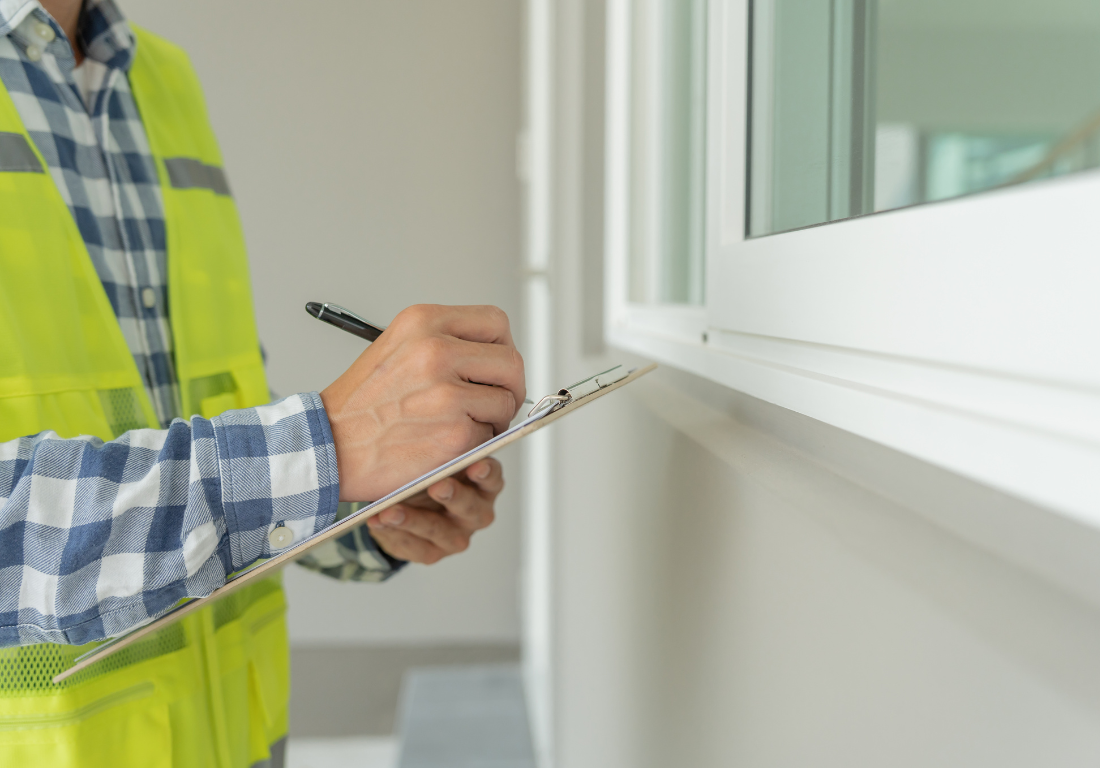 property inspections Inspector conducting a property maintenance inspection, Christchurch, NZ-based maintenance company